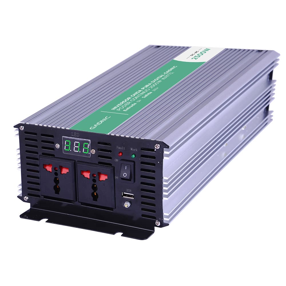 Inversor Gadnic 2500w Pico 5000w 12v 220v Convertidor Ideal Camping Náutica Motorhome Outlet