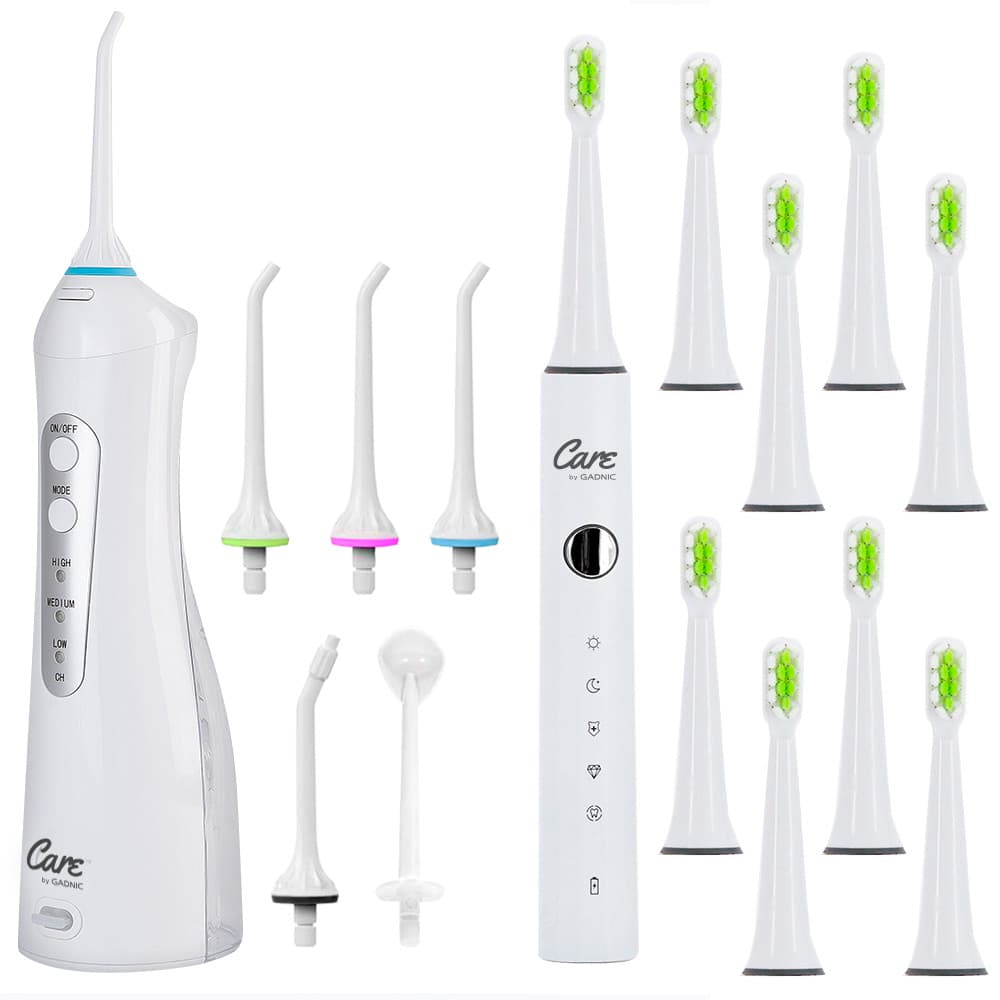 Kit Cepillo Dental Eléctrico Gadnic + irrigador Bucal Inalámbrico 
