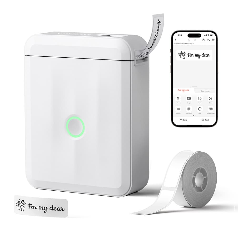 Impresora Etiquetadora NIIMBOT D110 Bluetooth Termica Sin Tinta Bateria 1500 mAh USB C Etiquetas 8 A 15 mm