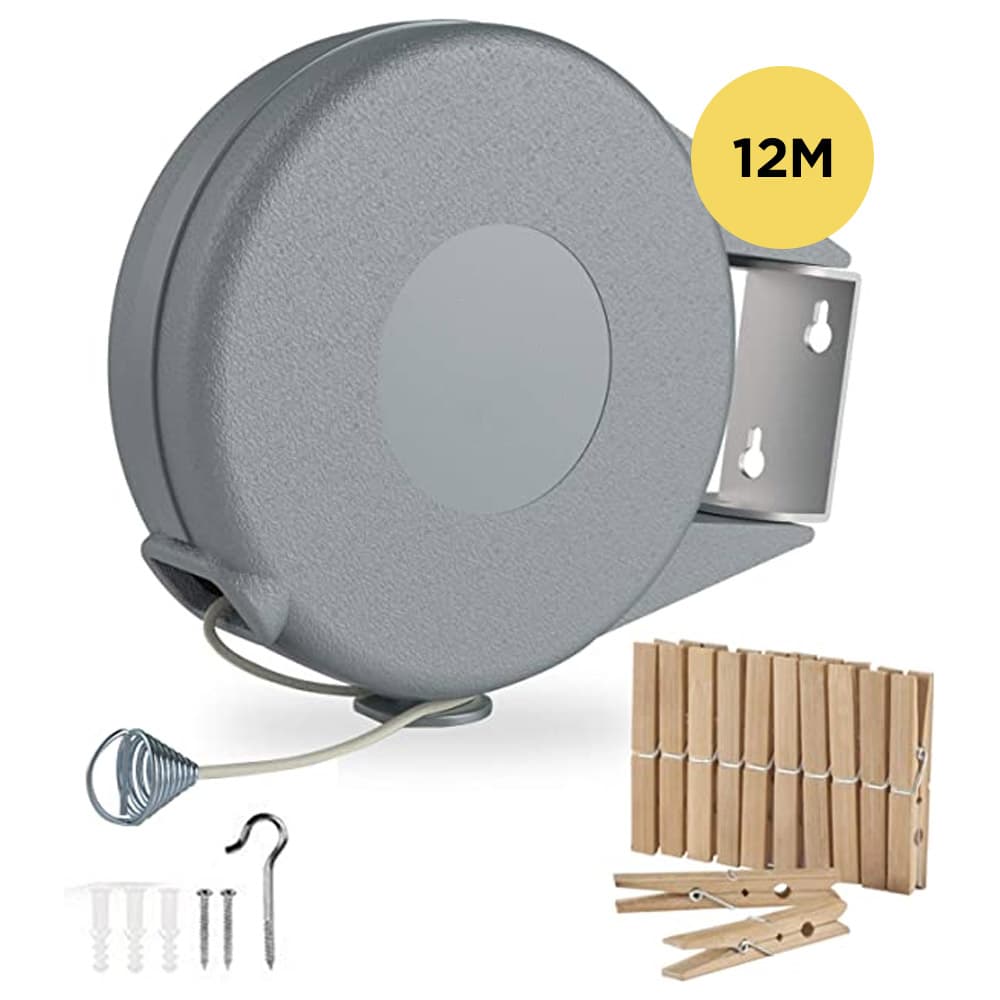 Tender Ropa Gadnic Tendedero Pared Extensible 12 mts Outlet