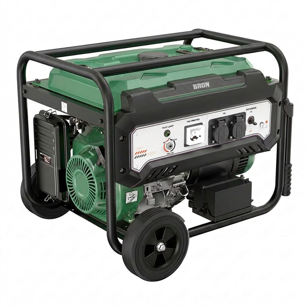 Grupo Electrógeno Generador a Nafta Bron By Gadnic 6500W Portátil Ruedas 220V Arranque Eléctrico
