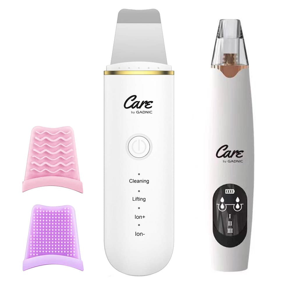 Kit Succionador de Puntos Negros X3 + Espatula Facial Cl50 Ultrasonica Recargable